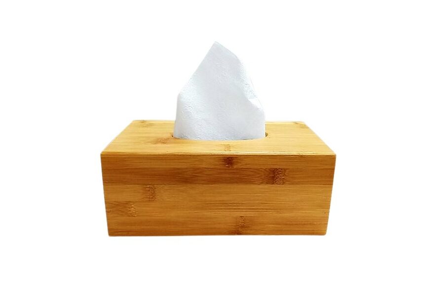 長方竹面紙盒 Rectangular Bamboo Tissue Box