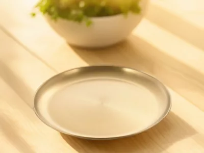 KRS17 韓式 SUS304銀/金盤 17*17cm Korean Style Plate